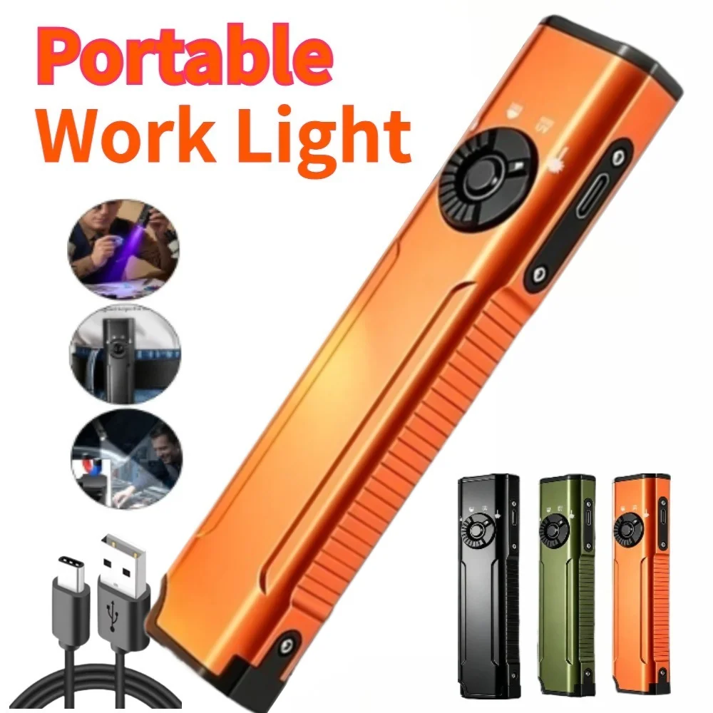 pocket‑clip-uv-flashlight-395nm-waterproof-dual-light-source-torch-bright-portable-hand-lamp-for-outdoor-inspection-daily-carry