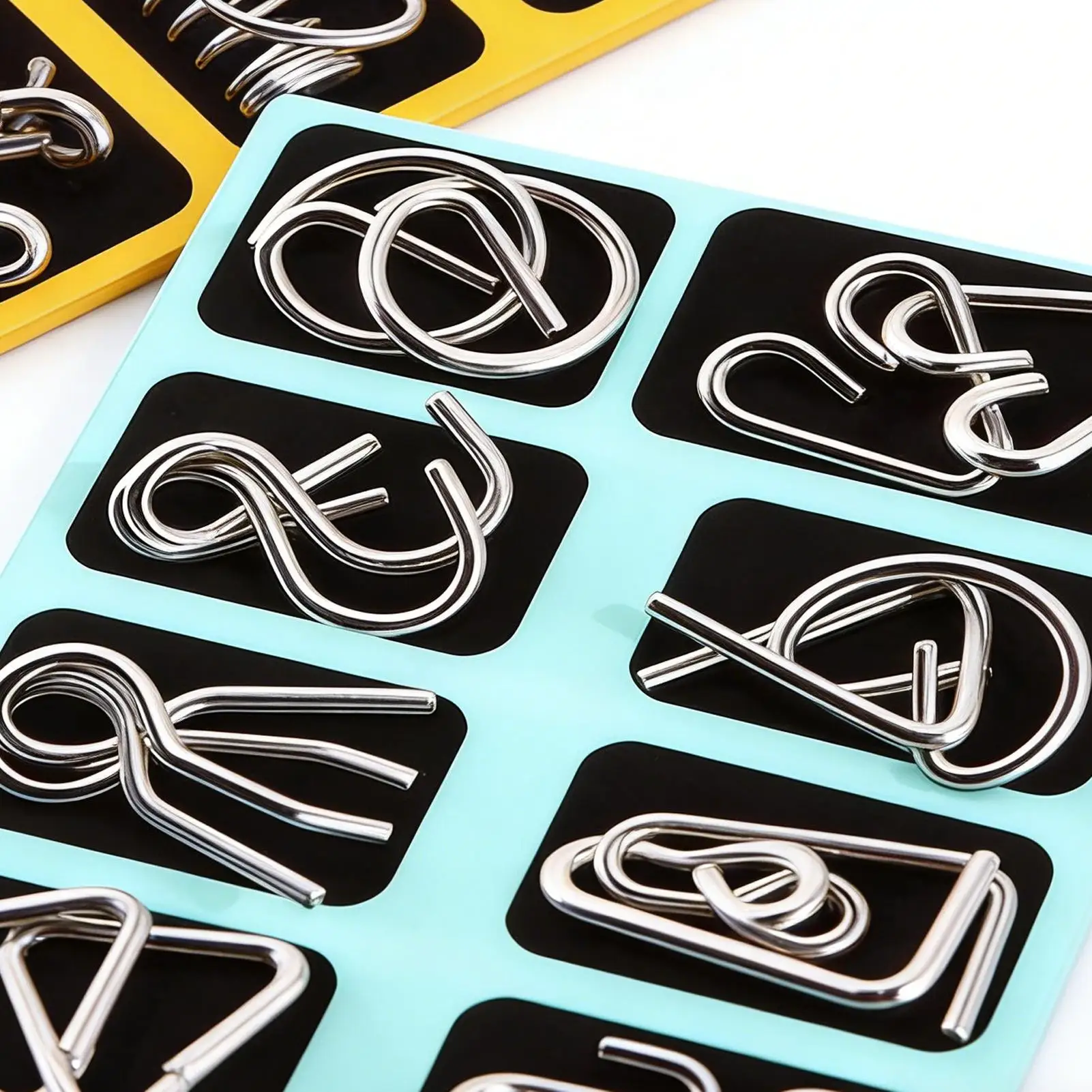 Metallpuzzles für Kinder, chinesischer Ring, 16-teilig, Denkaufgabe, Metallpuzzle-Set für Studenten, Kinder, Erwachsene, Zuhause, Party, Spiel, Nacht