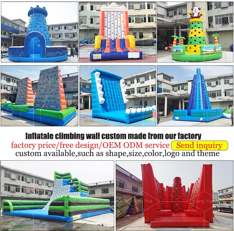 Most Popular Portable Used Kids and Adults Inflatable Rock Climbing Wall for Sale