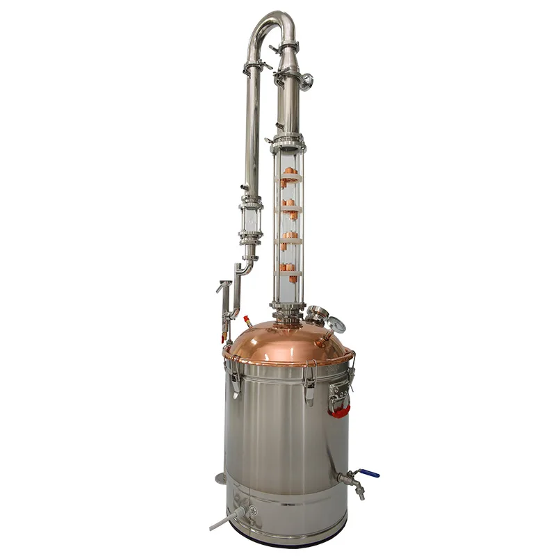 

Purple copper crystal tower distiller, small household brewer, electric heating