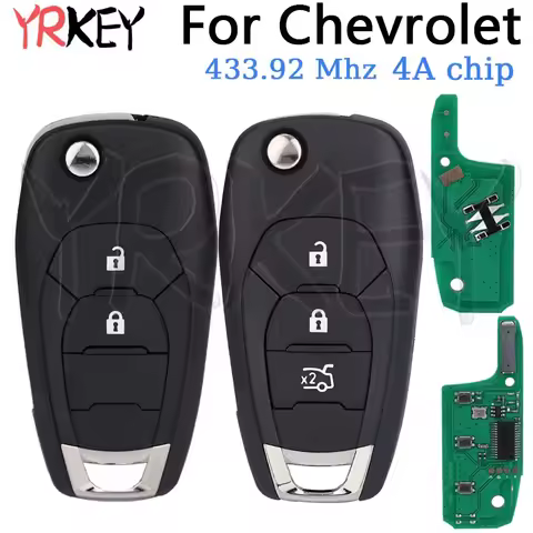 Remote Key Case Fob 433.92FSK 4A Chip for Chevrolet Cruz 2015 Trax Sonic Spark 2021 Onix RS Aftermarket Car Folding Filp Key
