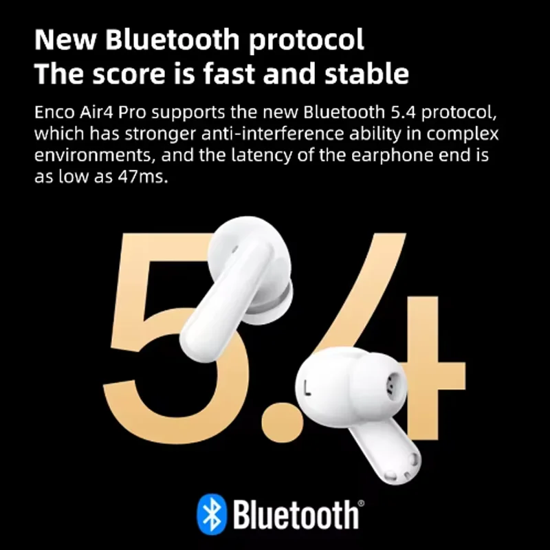 Original OPPO Enco Air4 Pro 49dB ANC TWS Earbuds Bluetooth 5.4 HiFi Sound 44H Battery IP55, Brand New/Open Box.