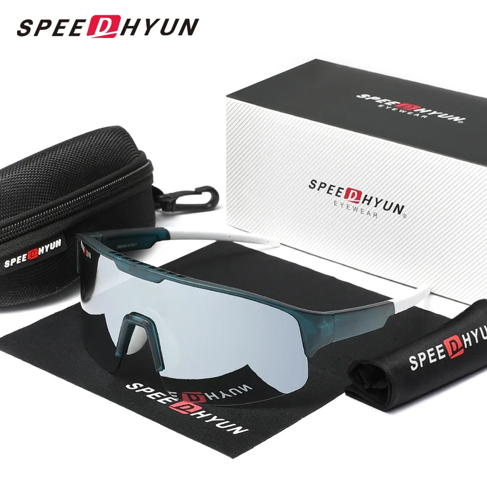 SPEEDHYUN Radfahren Schutzbrille Männer Frauen Outdoor Sport Fahren Sonnenbrille UV400 Straße Laufen Fahrrad Brille Brillen