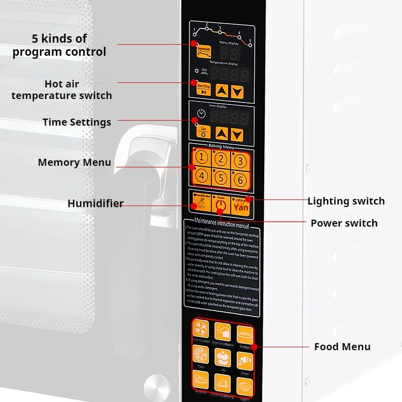 Hot air oven electric oven wholesale commercial home computer smart oven cake bread pizza large capacity 4 trays