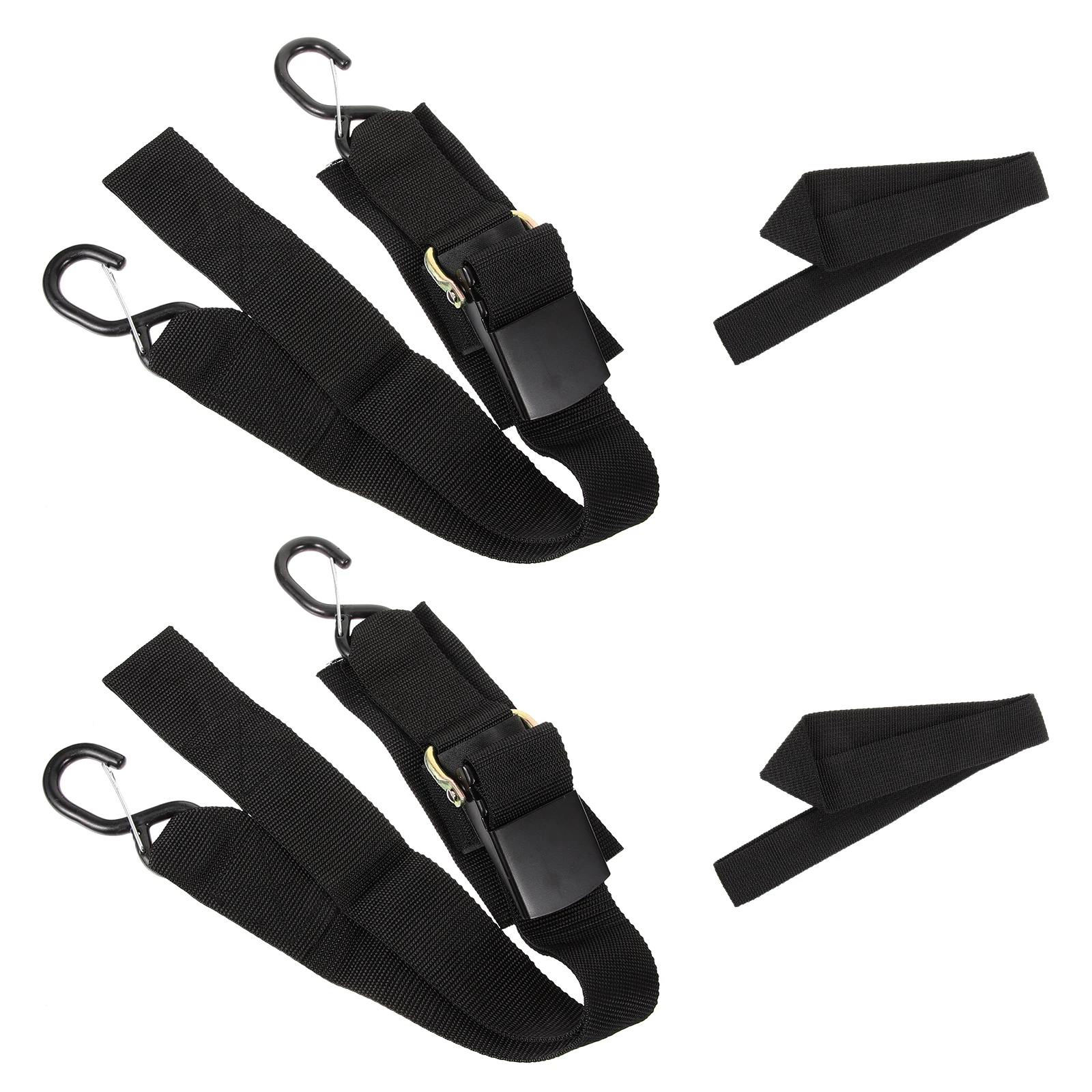 

2 Sets Trailer Straps Kayak Tie down for Boat Downs Transom Boatbuckle Tie-down Winch
