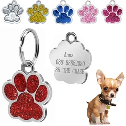 Personalisierte Angepasst Hund ID Tag Kragen Zubehör Gravur Haustier Katze Name Tags Typenschild Anti-verloren Anhänger Metall Anhänger