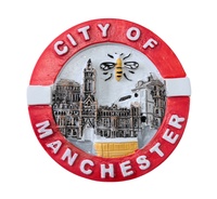 Manchester England 3D Fridge Magnet Souvenir Gift,Resin Handmade UK Refrigerator Magnet Home Decoration Collection