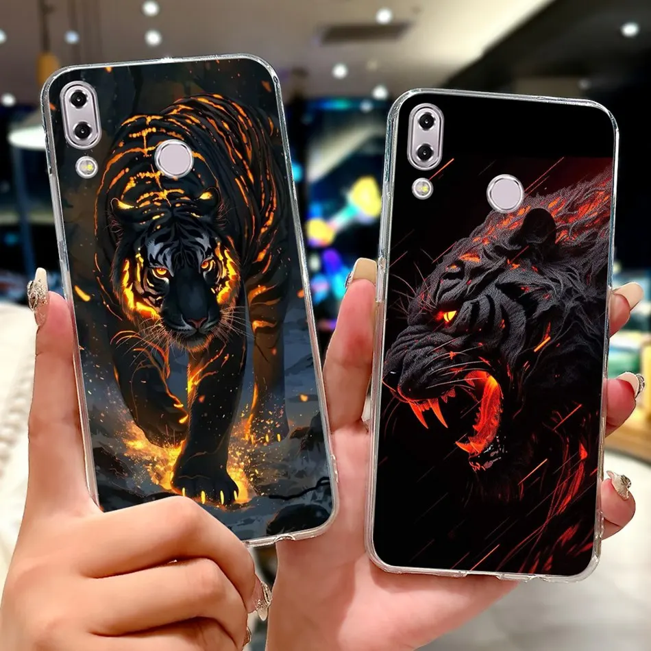 Para asus zenfone 5z 5 2018 ze620kl zs620kl caso de telefone para asus_x00qd x00qda z01rd elegante flor gato macio silicone tpu casos