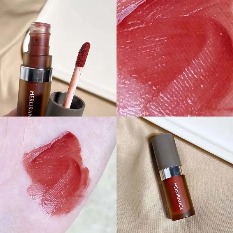 HERORANGE Chinese Lip Glaze Student-style Lip Gloss Long-lasting Matte Lip Gloss Mirror Moisturizing Lipstick Will Form a Film