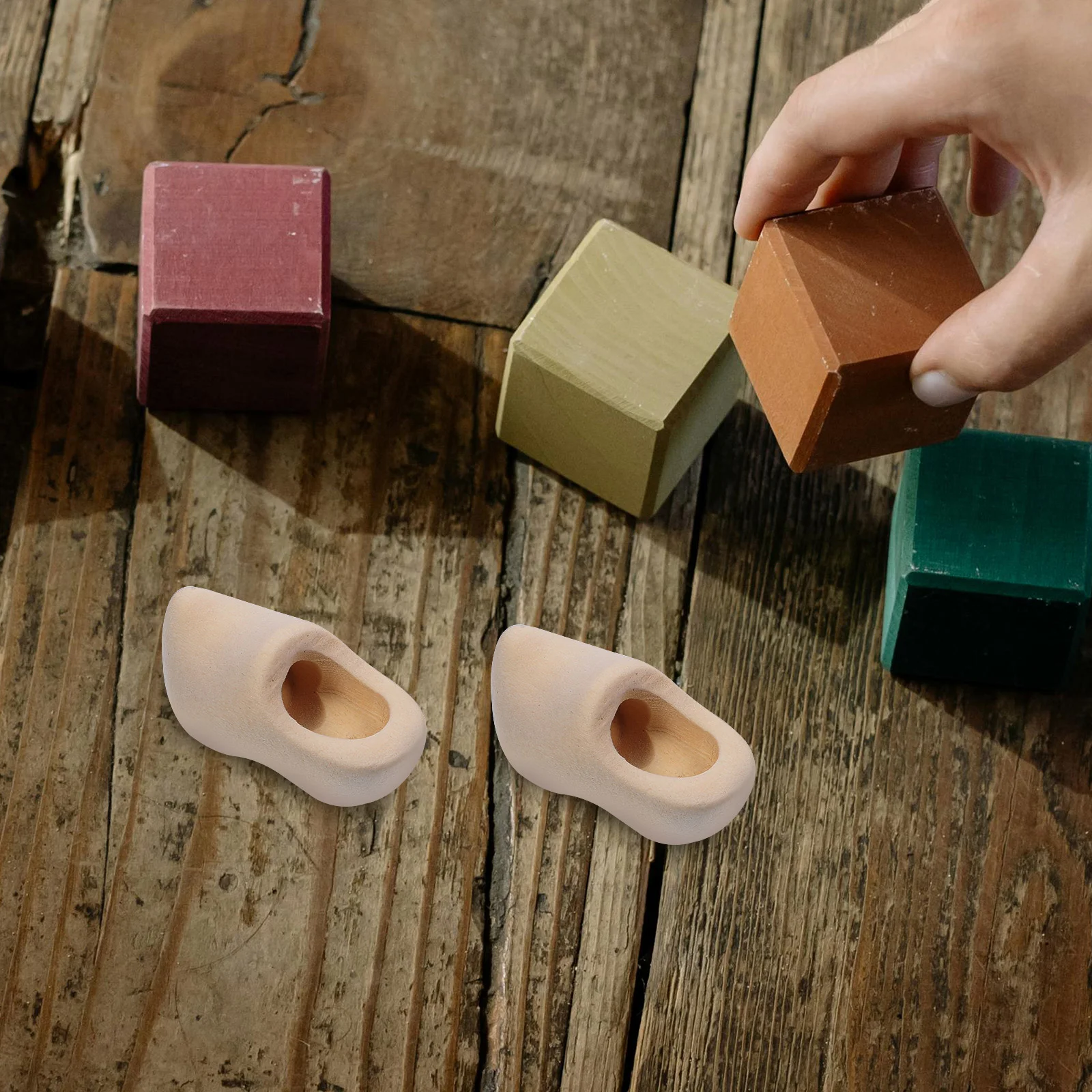 Mini zoccoli Decorazioni per la casa Scarpe da ginnastica Fornitura di scarpe Ornamento Layout Scarpe piccole Klompen fatte a mano