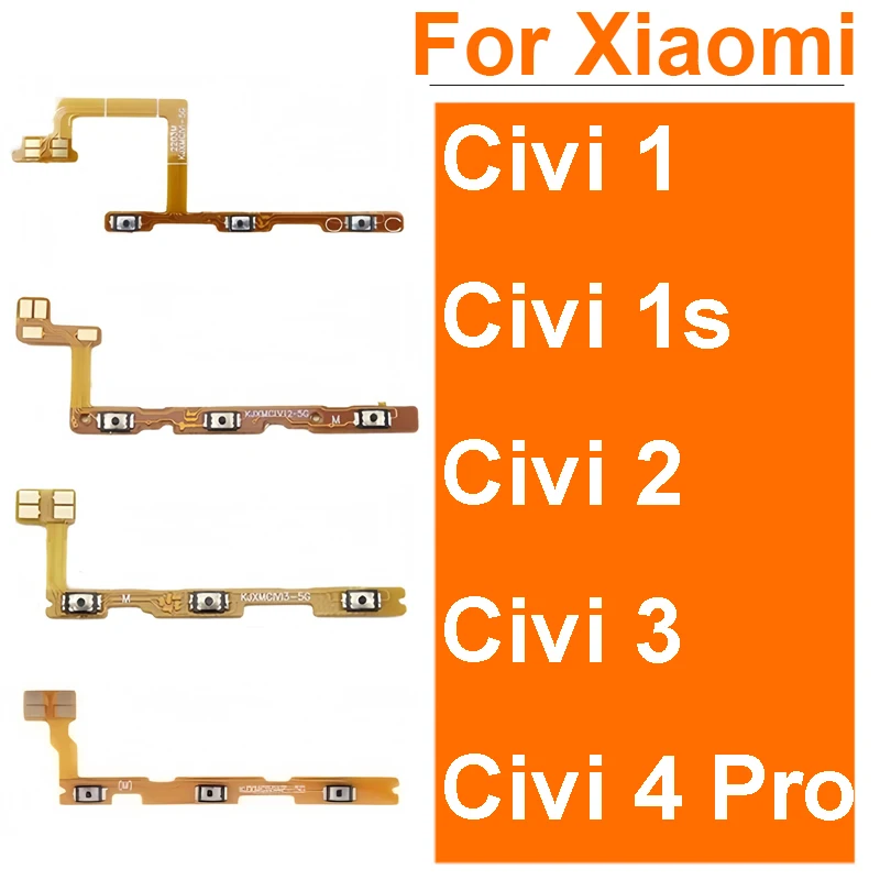 

Up/Down Volume Side Button Flex Cable For Xiaomi For Xiaomi Civi 1s 2 3 Civi 4 Pro 2109119BC 2209129SC Switch Flex Cable Part