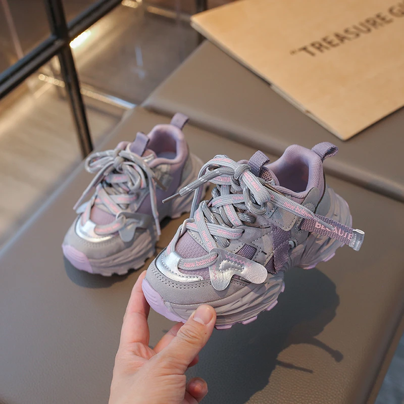 

Boys Casual Shoes Girls Sneakers Anti-skid Lace-up Classic 26-37 New Trend Hot Toddlers Little Kids Fashion Sports Running Shoes