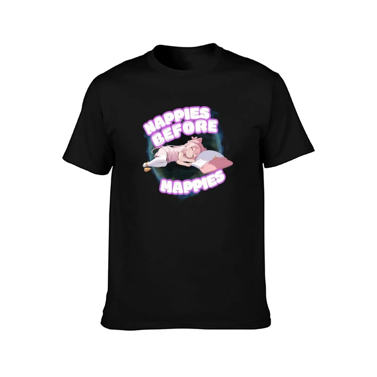 Nappies Before Mappies T-Shirt, Summer Casual Cotton Tee, Oversized Streetwear Tops, Vintage Graphic Print, Unisex Men Women