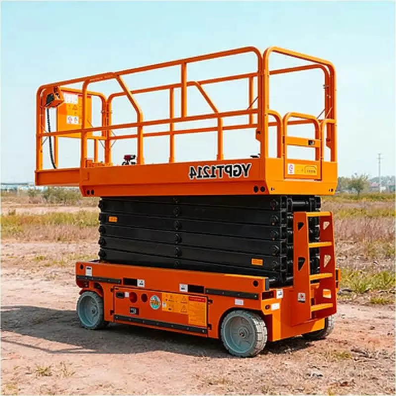 Wide Area Scissor Lift Platform Mobile Fully Automatic Battery Powered For Ceiling Panel Installation Customized