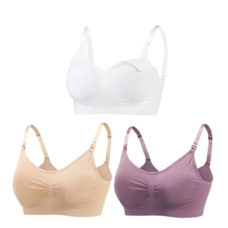 3PC/lot Maternity Nursing Bras Cotton Breastfeeding Pregnant Women Pregnancy Underwear Breast Feeding Bra Clothing Lactancia image 3