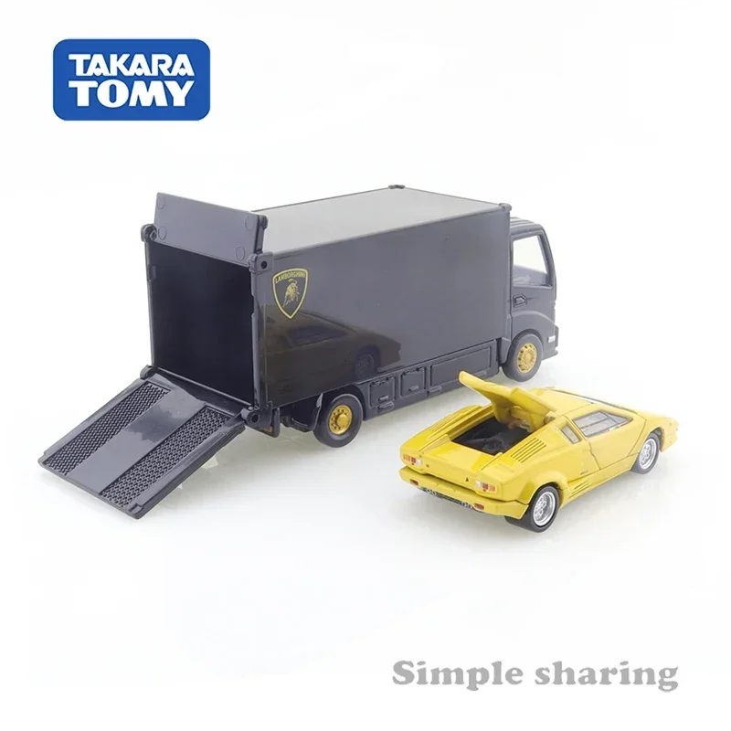 Takara Tomy Tomica Premium Transporter Lamborghini Countach 25th Anniversary Kids Vehicle Diecast Metal Model Cars Toys for Boys