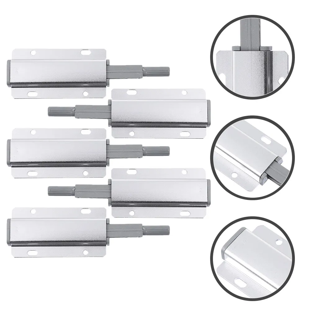 5Pcs Press Type Cabinet Door Latch Push to Open Hidden Latch Lock for Cupboard Wardrobe Drawer Kitchen Furniture Premium