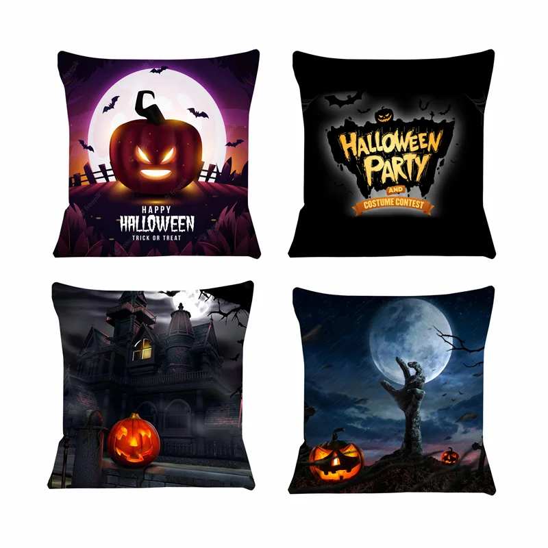 

Halloween Gift Cushion Cover Comfortable Short Plush Pillow Cases Chair Car Sofa Pillow Cover Home Decorative SJ-307