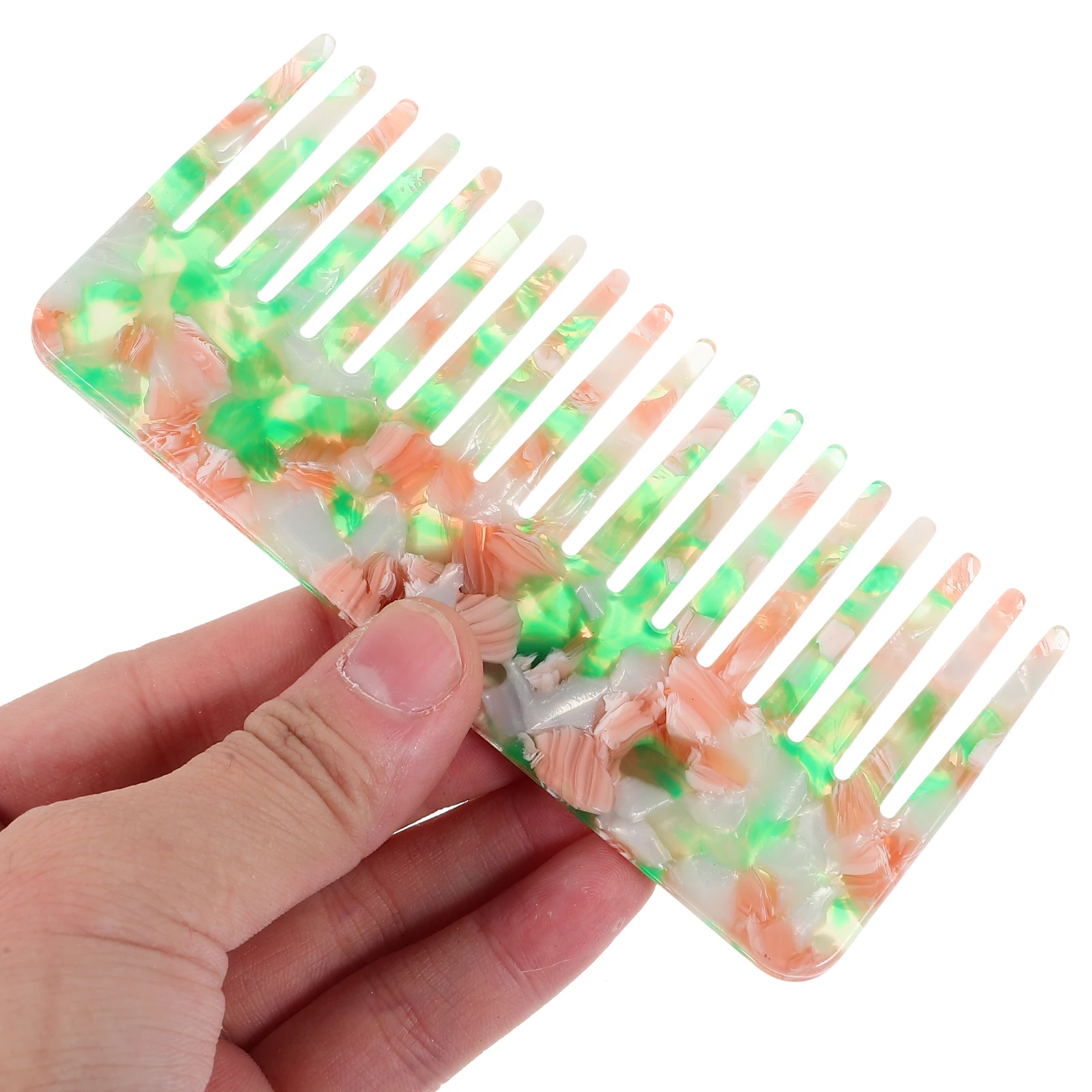 

2 Pcs Wide Tooth Anti static Hair Comb Acetate Styling Comb for Men Women Detangling Portable Safe Hairdressing Curly Hair