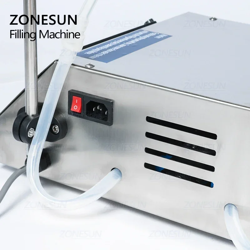 ZONESUN シングルノズルダイヤフラムポンプボトル水フィラー液体充填機ジュース飲料油香水 ZS-YTDP1