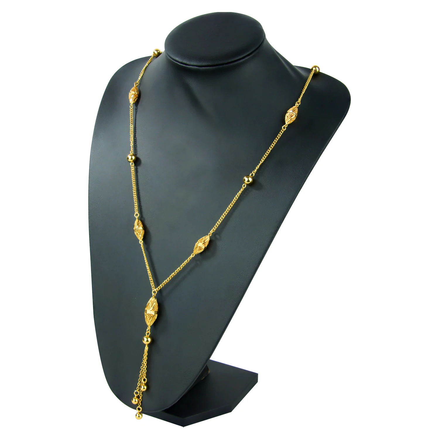 Dubai Mode Lange Halskette 21k Vergoldet Arabische Braut Hochzeit Retro Quastenketten Oman Muslimische Frauen Event Party Schmuck – Detail 13