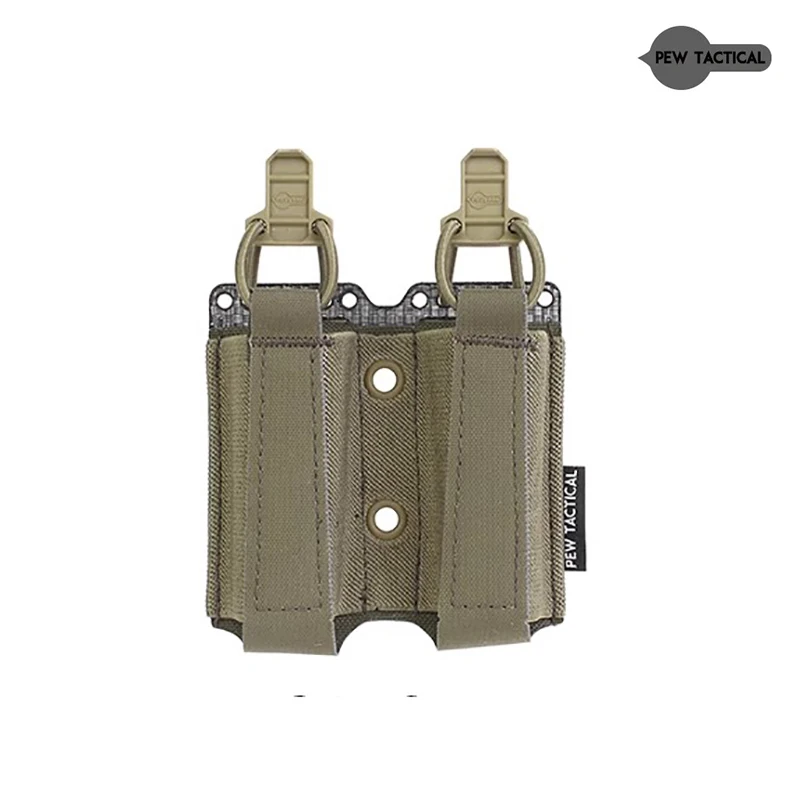 

PEW TACTICAL FERRO STYLE Double Elastic Pistol 9MM Pouch Airsoft MOLLE