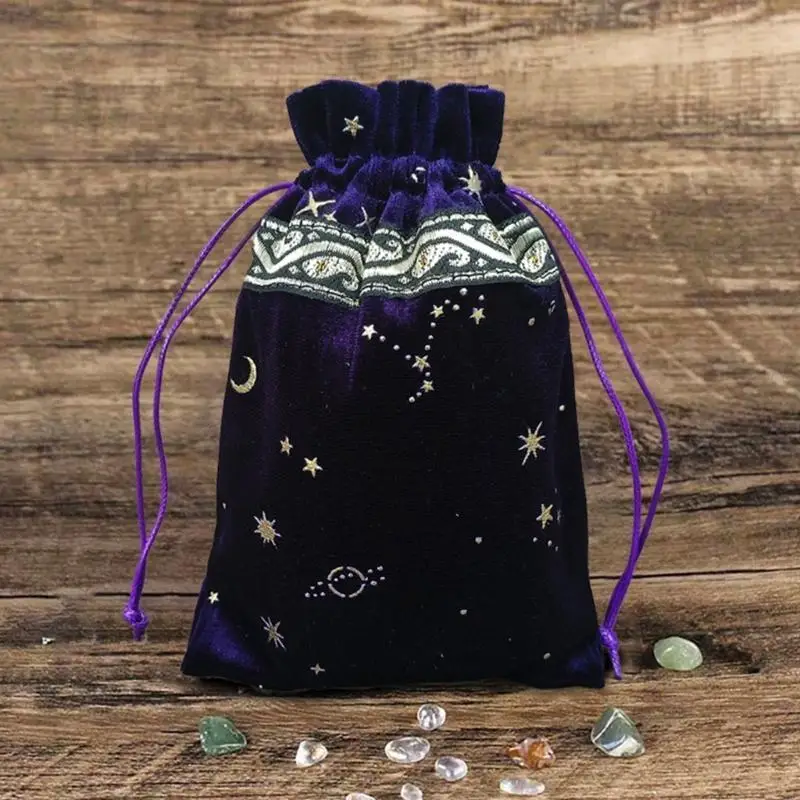 Dices Drawstrings Bag Jewelry Pouches Organizers Tarot Oracles Card Storage Bag Travel Gift Bag Witchcrafts Supplies 