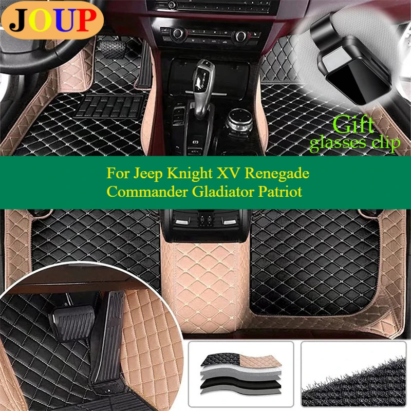 

For Jeep Knight XV Renegade Commander Gladiator Patriot Car Floor Mats Custom Covers Accessories Left /Right Hand Drive