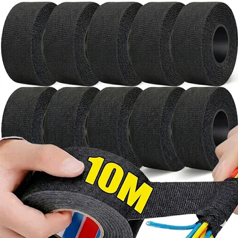 

10~1MWire Wrap Sheath Cable Sleeves Braided Heat Shrink Tube Insulation Flame Retardant Protection Covers Car Line Organizer