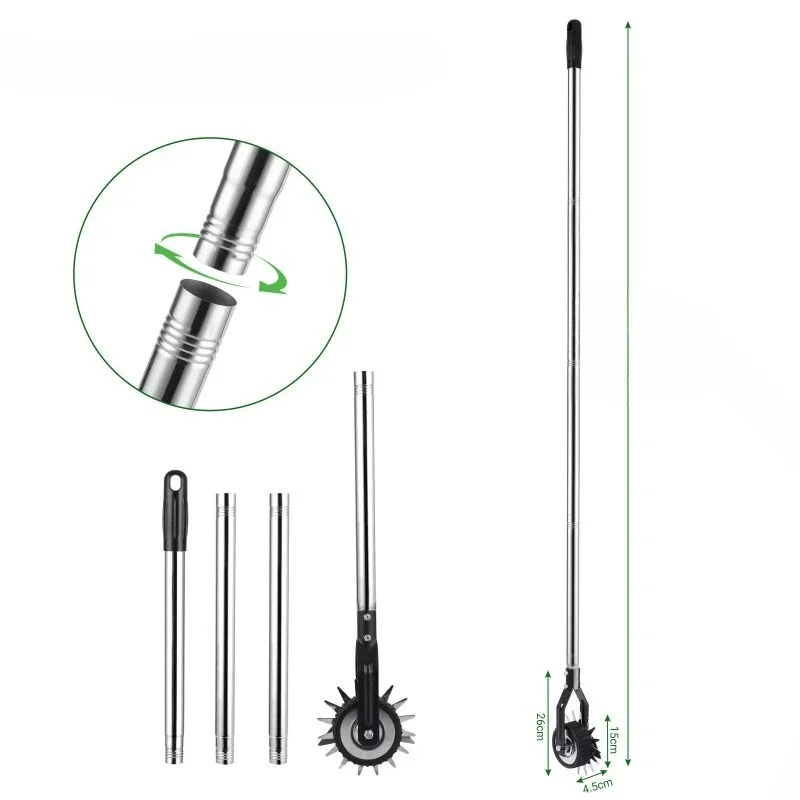 Wheeled manual lawn edger, artificial lawn mower, weed removal garden tools