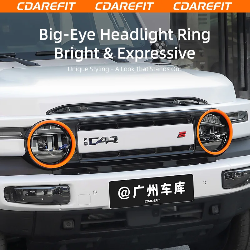 For iCAR iCAUR V23 Headlight Decoration Ring Protective Cover Exterior Upgrade Modification