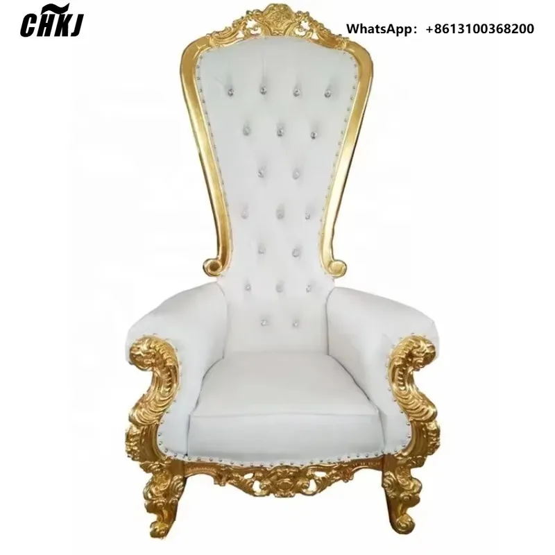 CHKJ # lWholesale furniture party chairs event wedding gold stainless steel metal frame banquet hotel wedding chair