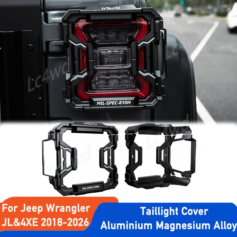 LC4WD Exterior Accessories IRURI Series Aluminum TailLight Cover Rear Lamp Guard Protector For Jeep Wrangler JL&4XE 2018-2026