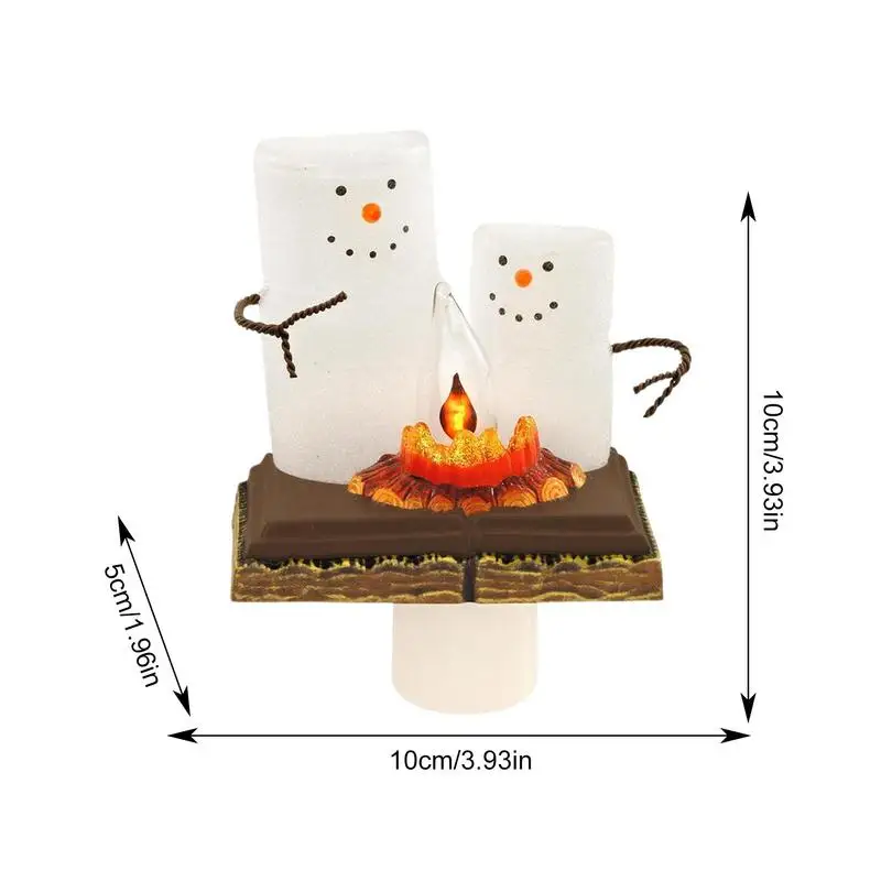 Fire Nightlight Christmas Small Electric Light Battery Operated Christmas Night Light Compact Faux Campfire Light For Christmas