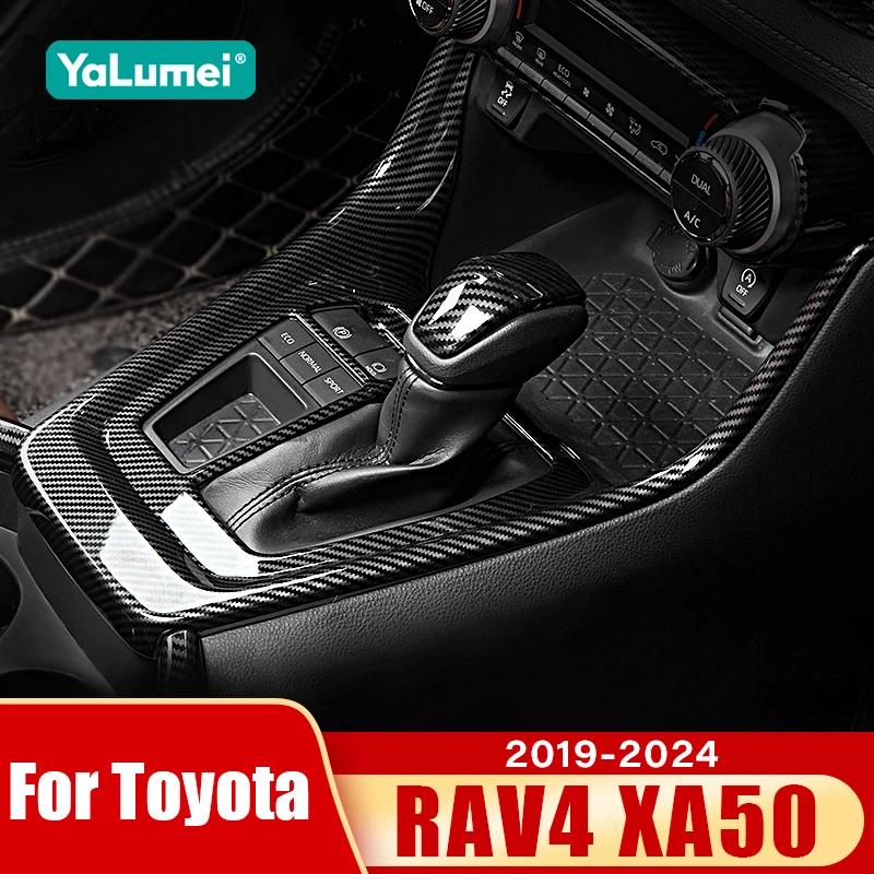 

For Toyota RAV4 XA50 2019 2020 2021 2022 2023 2024 Hybrid Car Gear Shift Panel Frame Protector Cover Accessories