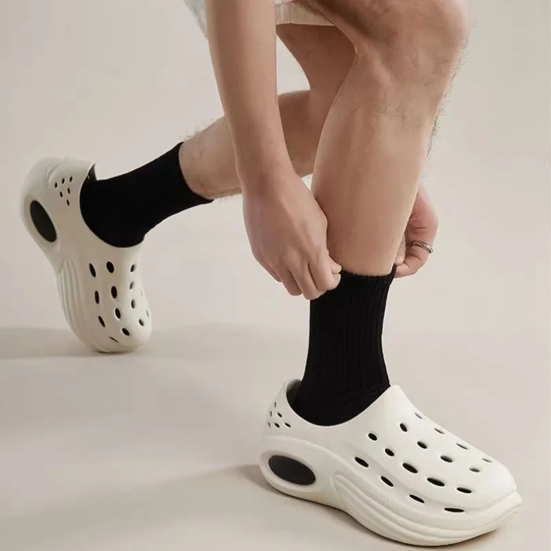 

Summer Hollow Casual EVA Non-slip Sandal Soft Bottom Sandals for Men Lightweight Garden Beach Men Shoes Outdoor Platform Sandals