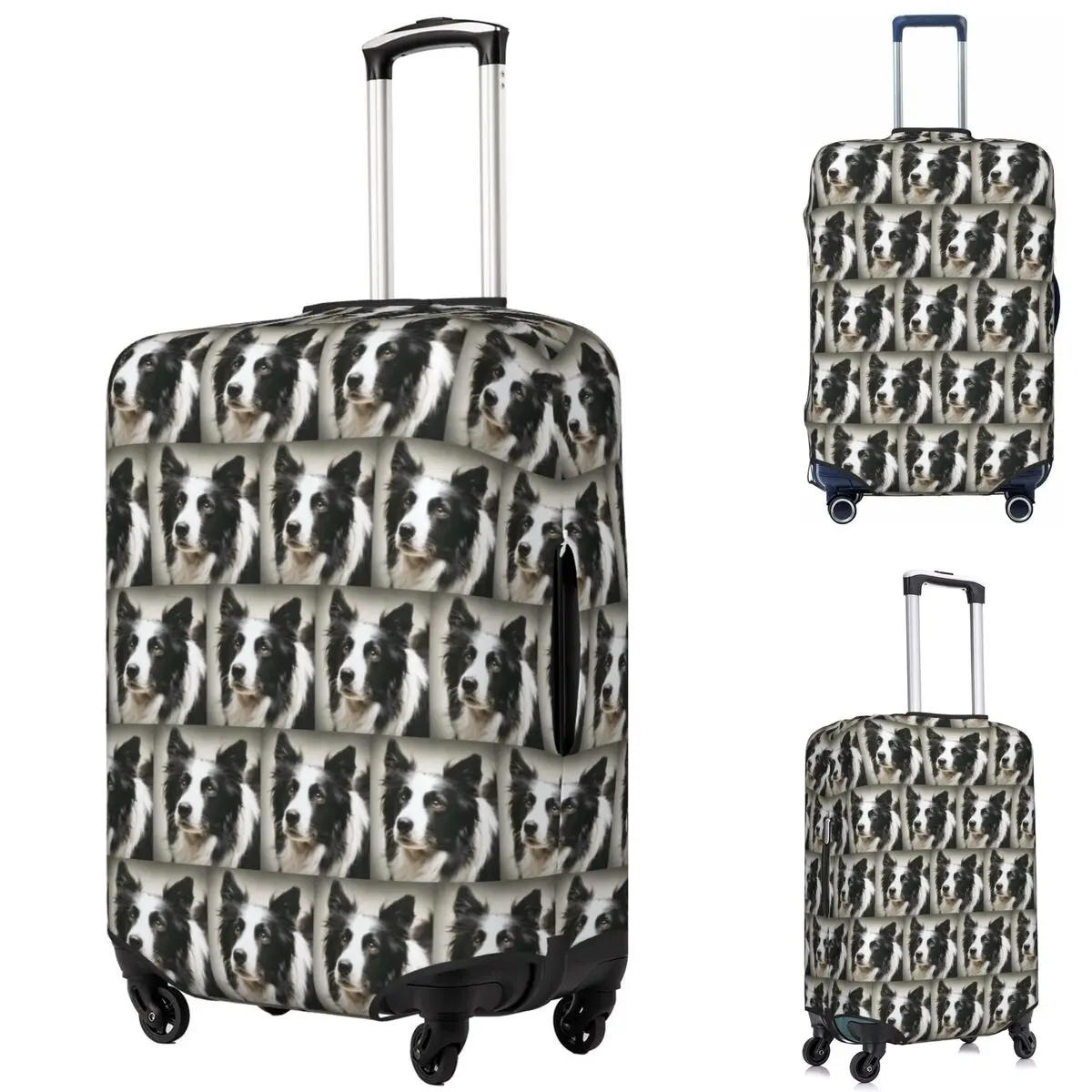 

Working Border Collie Suitcase Cover Protection Elastic Travel Luggage Protector Covers for 18-32 Inch