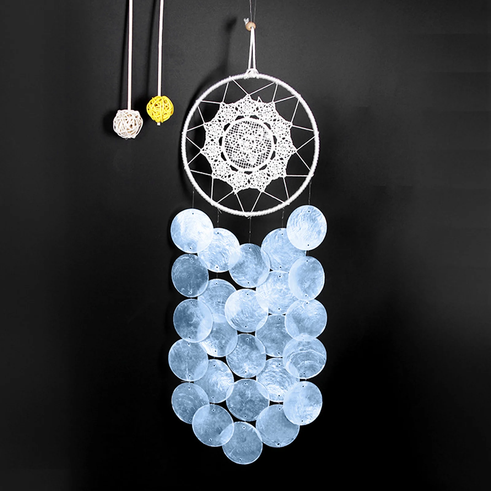 

100Pcs Round Shells Pieces Polished Flat Slices DIY Jewelry Pendant Wind Chime Dream Catcher Accessories Natural Shell Charms