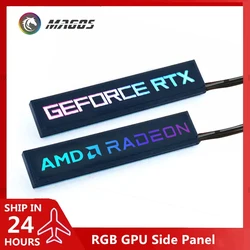 Panel boczny karty graficznej RGB RTX AMD GeForce GPU zmodyfikuj 5V 3Pin ARGB AURA SYNC obudowa komputera DIY MOD