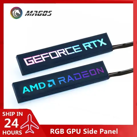Graphics Card Side Panel RGB RTX AMD GeForce GPU Modify 5V 3Pin ARGB AURA SYNC PC Case DIY MOD