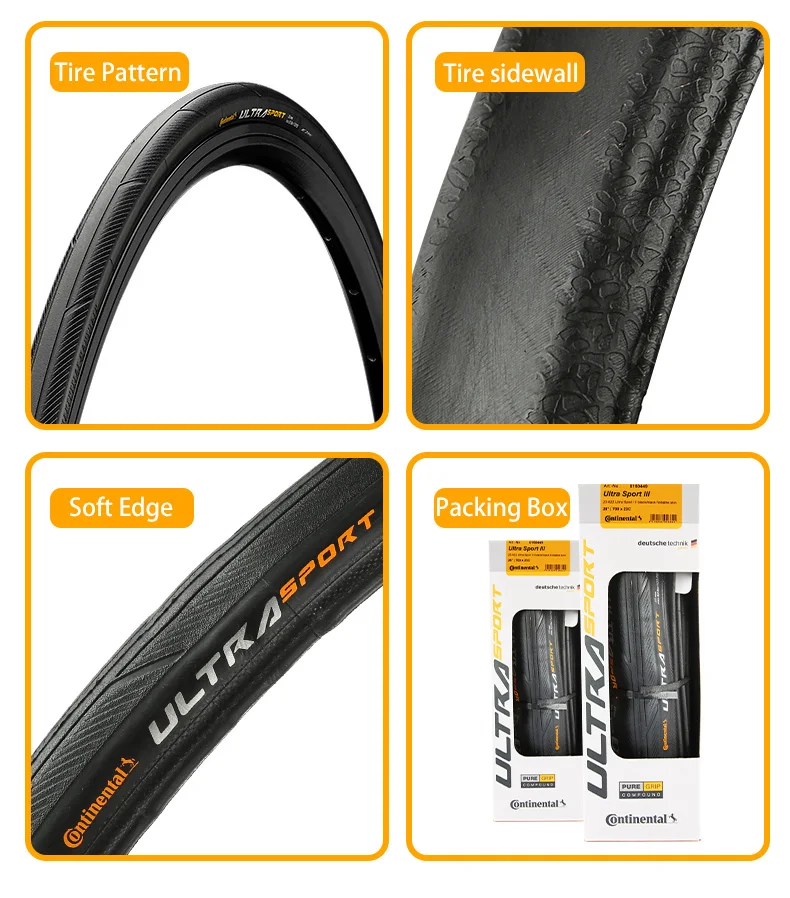 2 stücke Continental Road Reifen ULTRA Sport III & GRAND Sport Rennen Geschwindigkeit 700 × 25C/28C Straße Fahrrad klammer Faltbare Kies Reifen – Detail 21