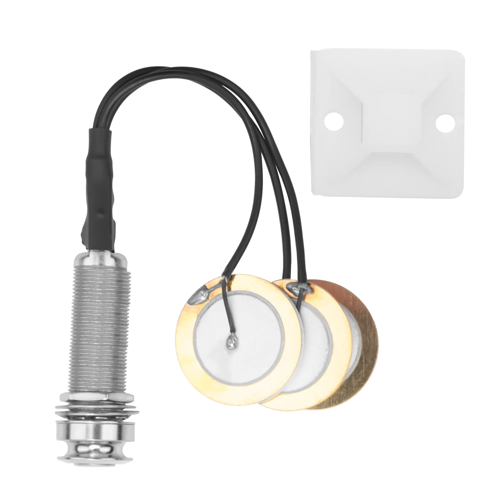 Piezo Contact Microphone 3 Transducer Pickups with end pin jack for image 3