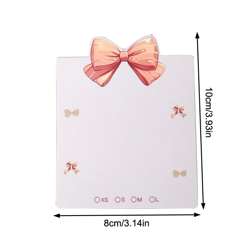 10Pcs Bow Nail Display Jewelry Cardboard Cute Handmade Fake Nails Card For Press On Nails Photograph Props Nail Salon