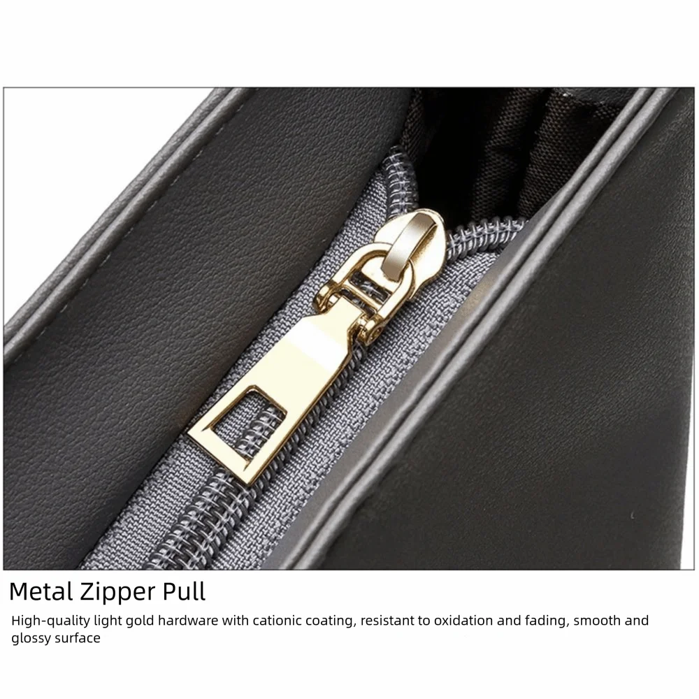 

Fashion Large Capacity Handbag PU Leather Multifunctional Shoulder Bag Contrast Color Lightweight Tote Bag Women