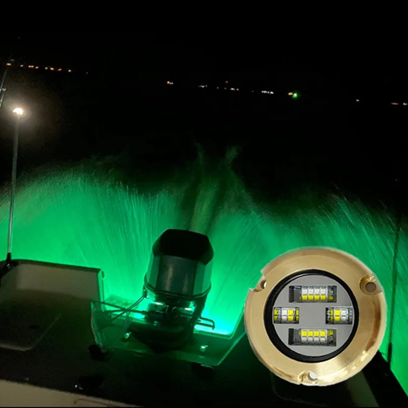 

Мини-бронзовый WEIKEN водонепроницаемый морской светодиодный подводный фонарь для яхт, лодок, бассейна, док-станции