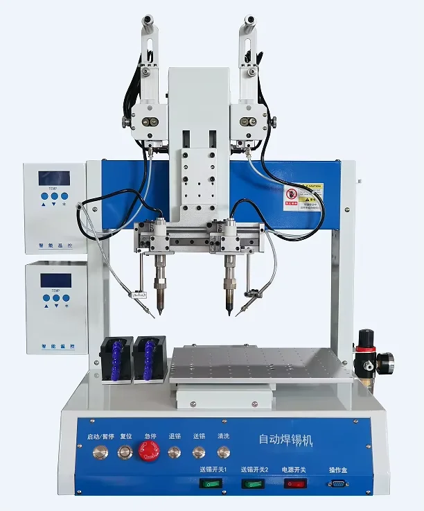 Pcb board battery welding machine mobile phone automatic welding machine double welding head single working platform