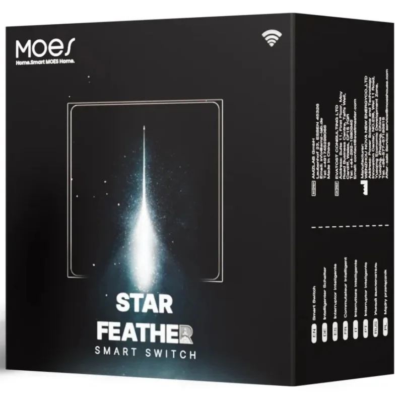 

Умный настенный сенсорный выключатель Moes ZigBee 2-в-1 с дистанционным управлением через приложение, совместимый с Smart Life, Tuya, Home Assistant, Alexa, Google