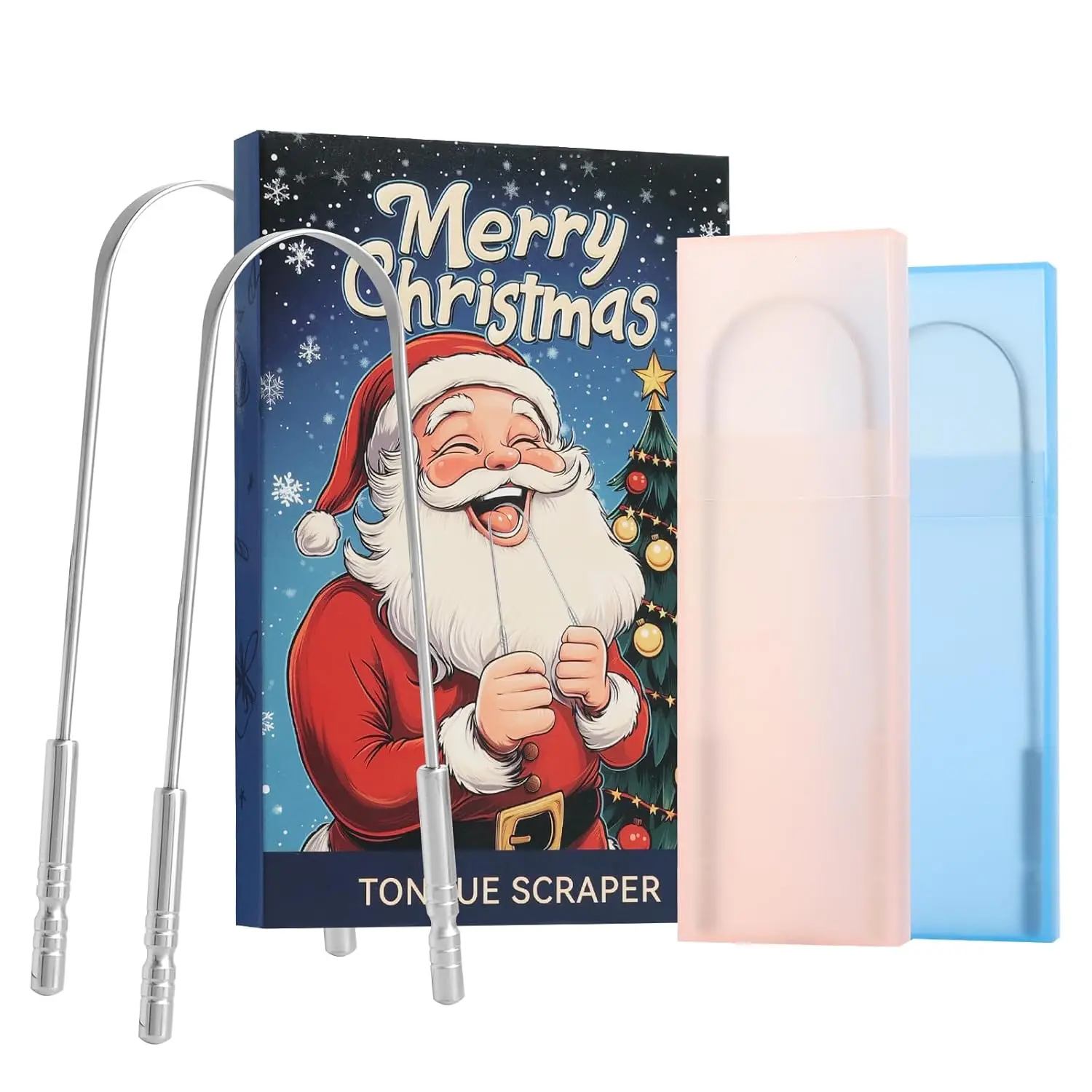 

Скребок для языка из нержавеющей стали с дорожными футлярами, 2 шт. в упаковке, для взрослых, идеальный подарок