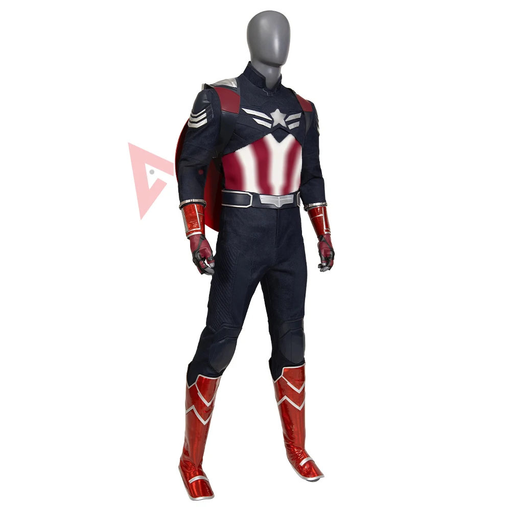 New 4 Captaining Americang Cosplay Costume Steven RogersingTops Pants Belt Set For Halloween Carnival Custom Made