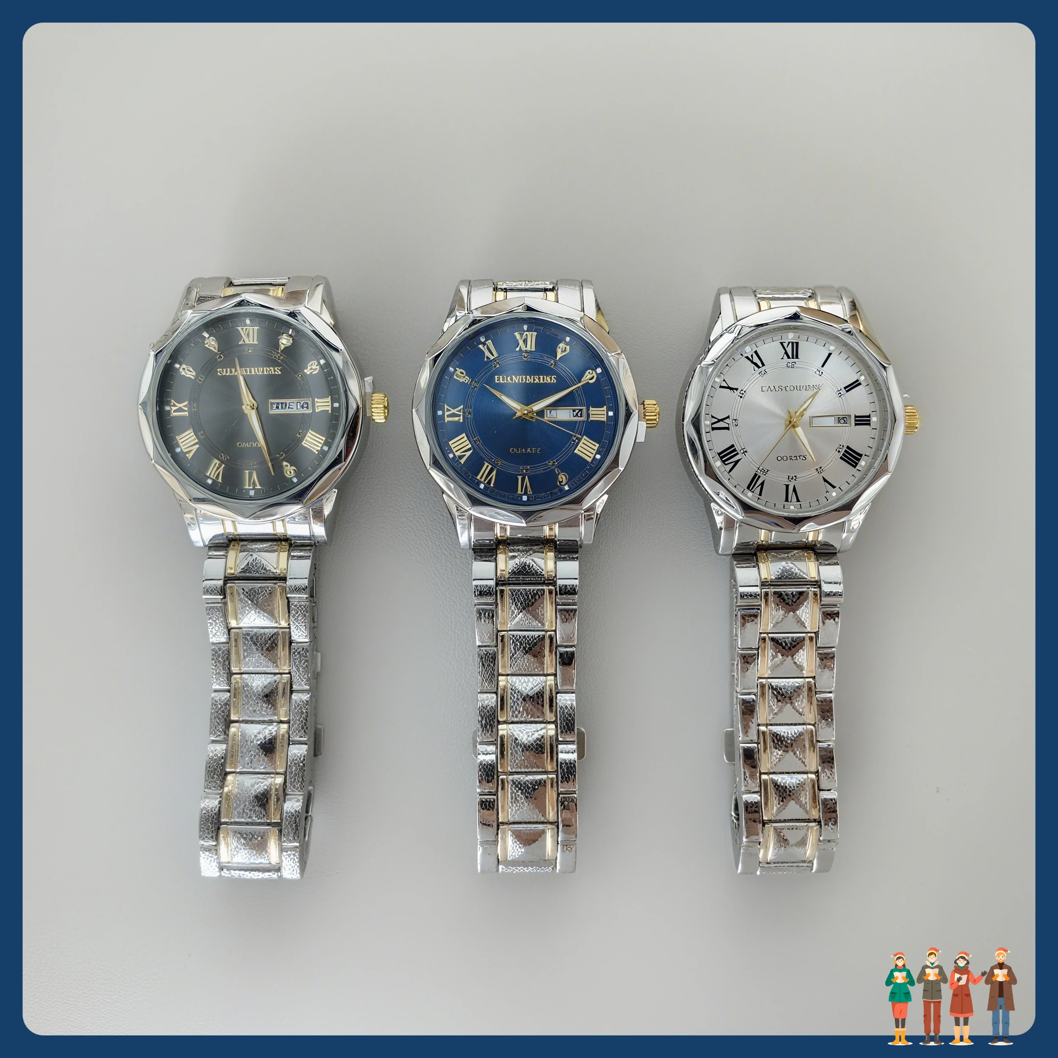 = * = Nuevo reloj luminoso resistente al agua de alta calidad para hombre, reloj de cuarzo con correa de acero, reloj de pulsera para hombre con ráfaga en vivo